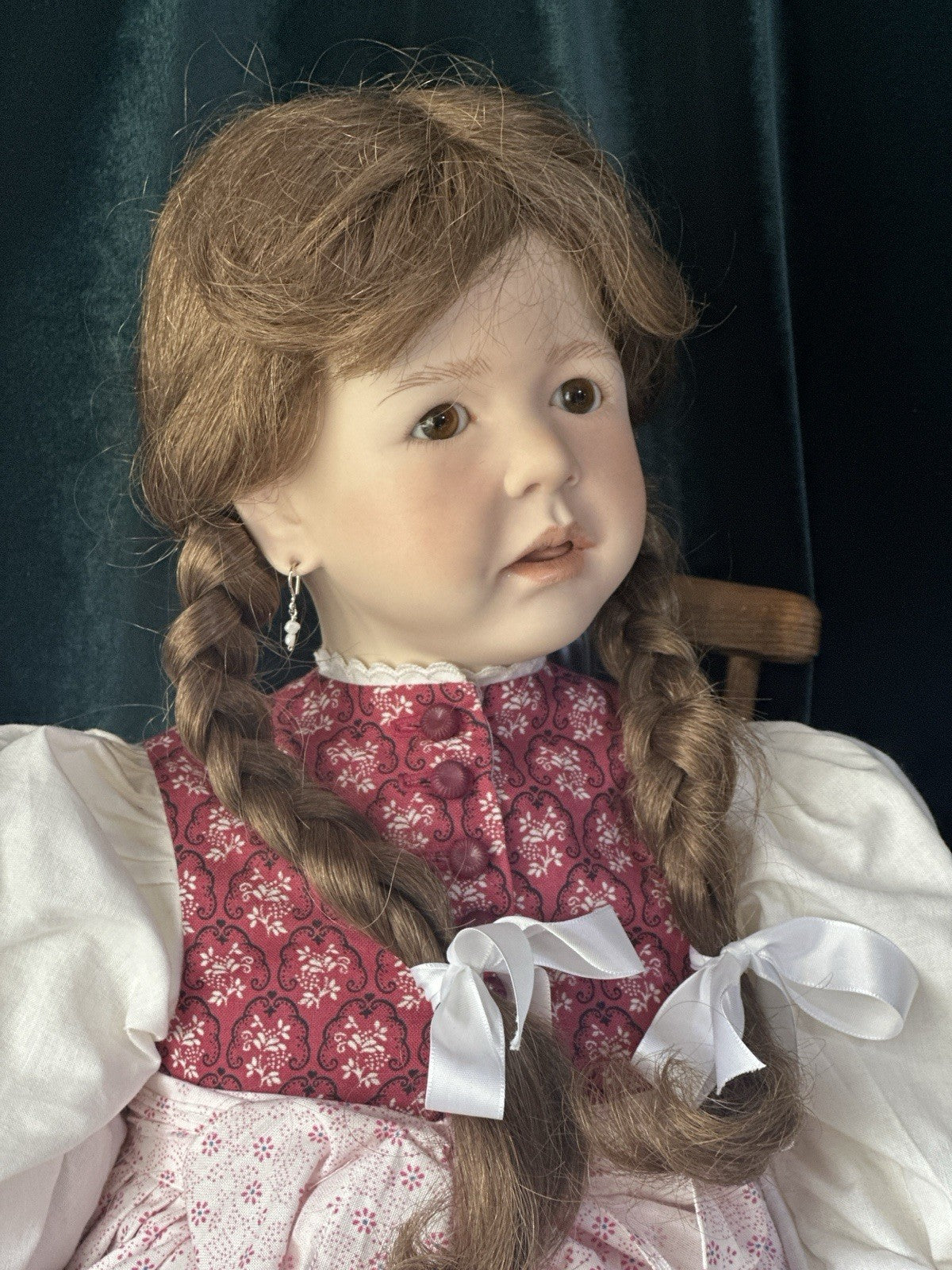 Rare Collectible Artist 24” Porcelain Doll “Rosele” by Ruth Treffeisen LE 50 COA