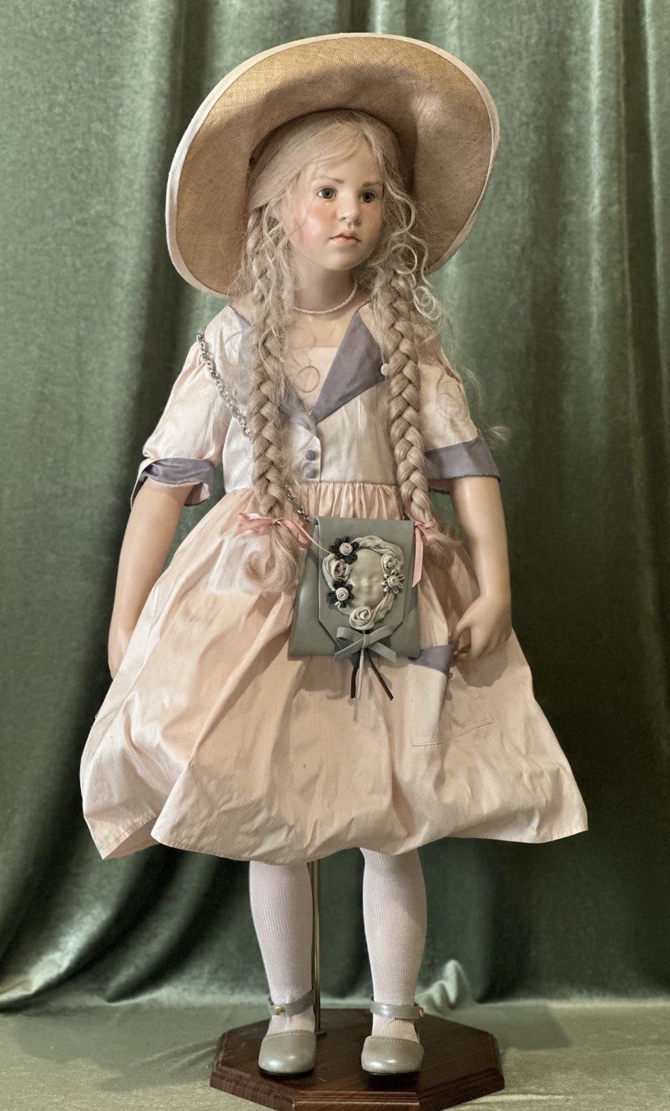 Artist Hildegard Gunzel Wax Over Porcelain 34 1/2” Doll “Pandora