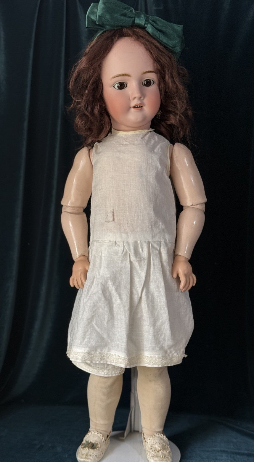 Antique German 30” Walkure Doll Bisque Head Composition Body