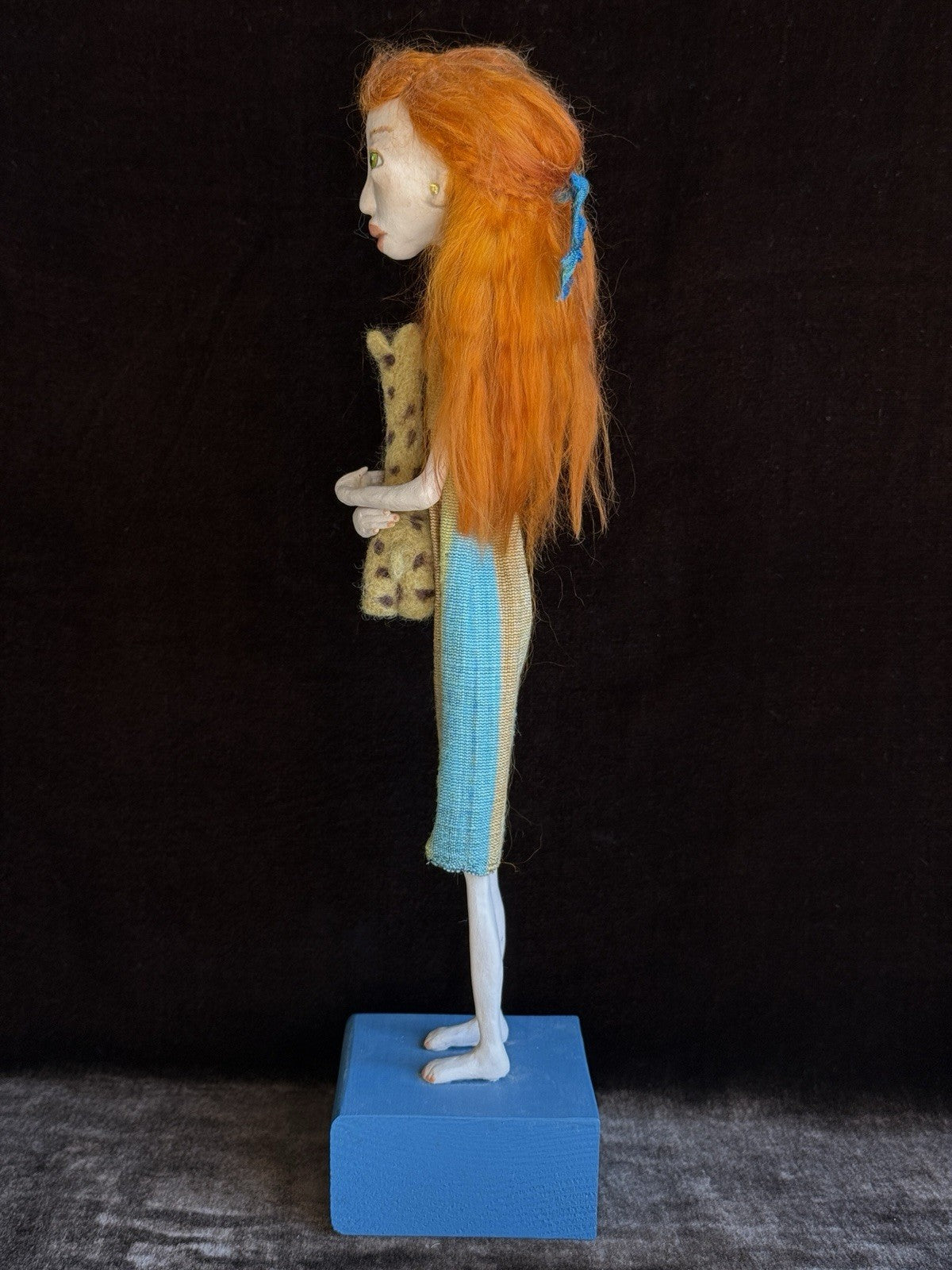 OOAK Artist 13” Mixed Media Paper Clay Doll by Barbara Lee Bosco
