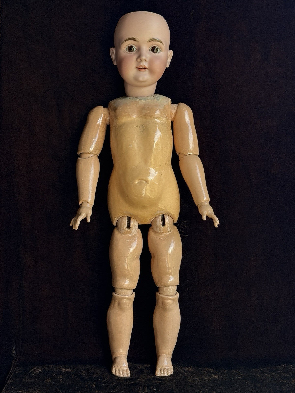 Large Antique German 30” Kestner 164 Bisque Head Doll