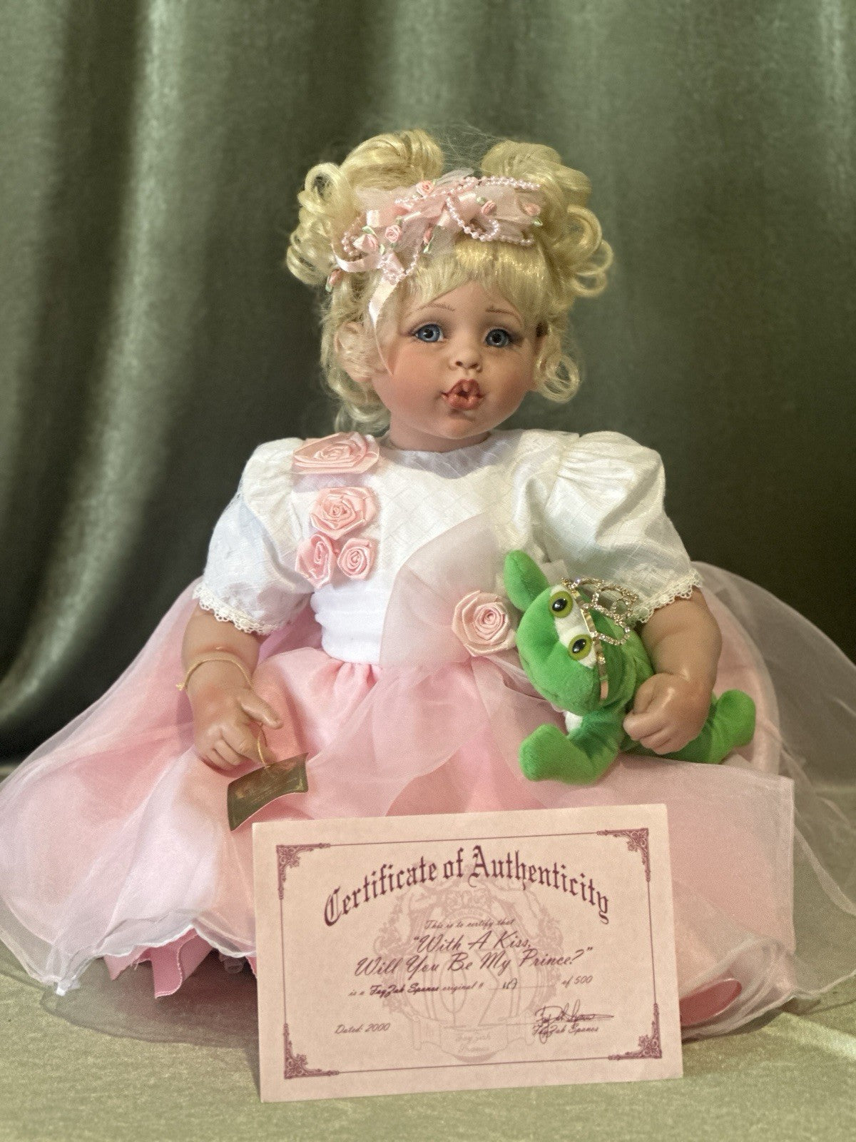 Vinyl 26” Doll “With A Kiss, Will You Be My Prince?” Fayzah Spanos Box/Tag/COA