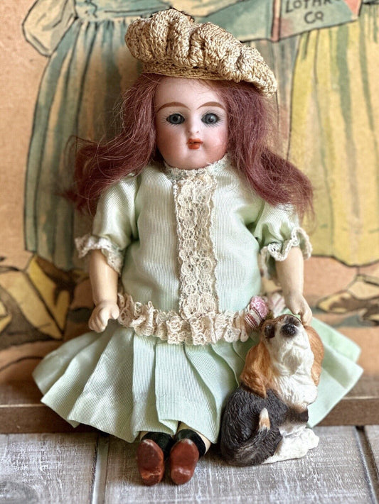Antique German 6” Miniature Halbig Kammer Reinhardt Walker Bisque Doll