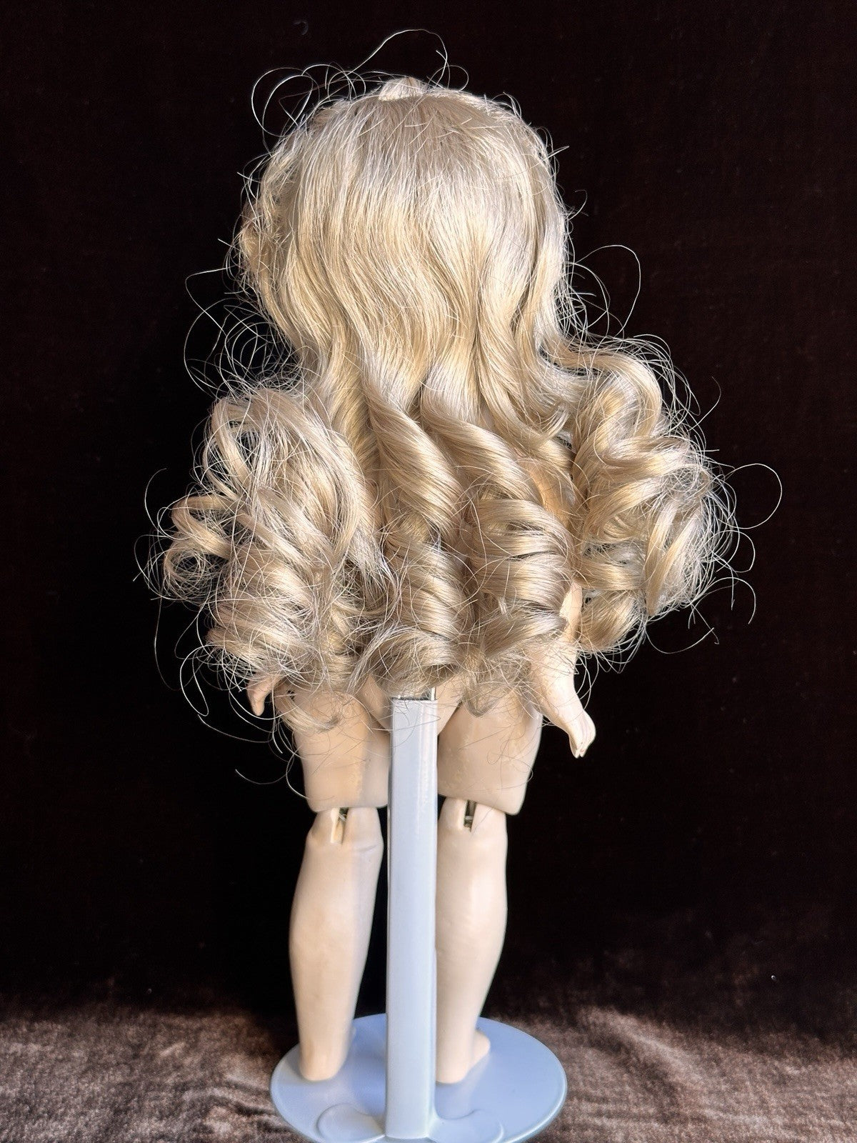 Vintage 12.5” Porcelain Comp Reproduction of Antique French Andre Thuillier Doll