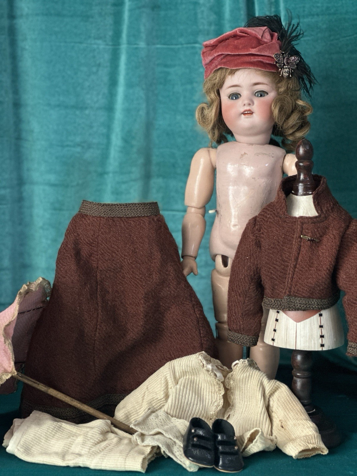 Antique German JDK Kestner Bisque Head Composition Body 16” Doll Mold 168