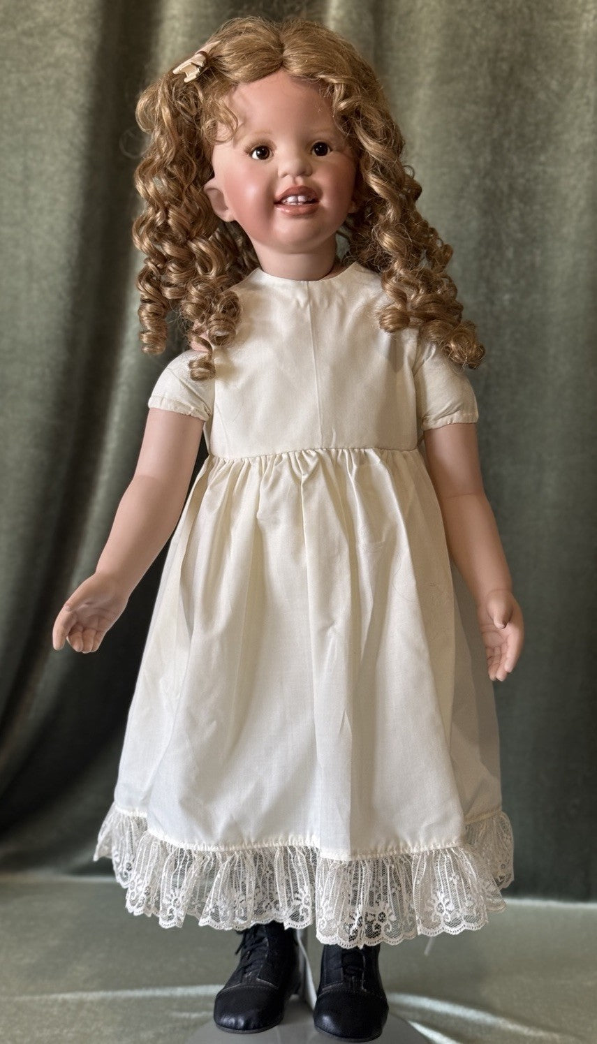 Artist Reproduction Of Porcelain 28” Doll “Becky Thatcher” by Donna Rubert Mold