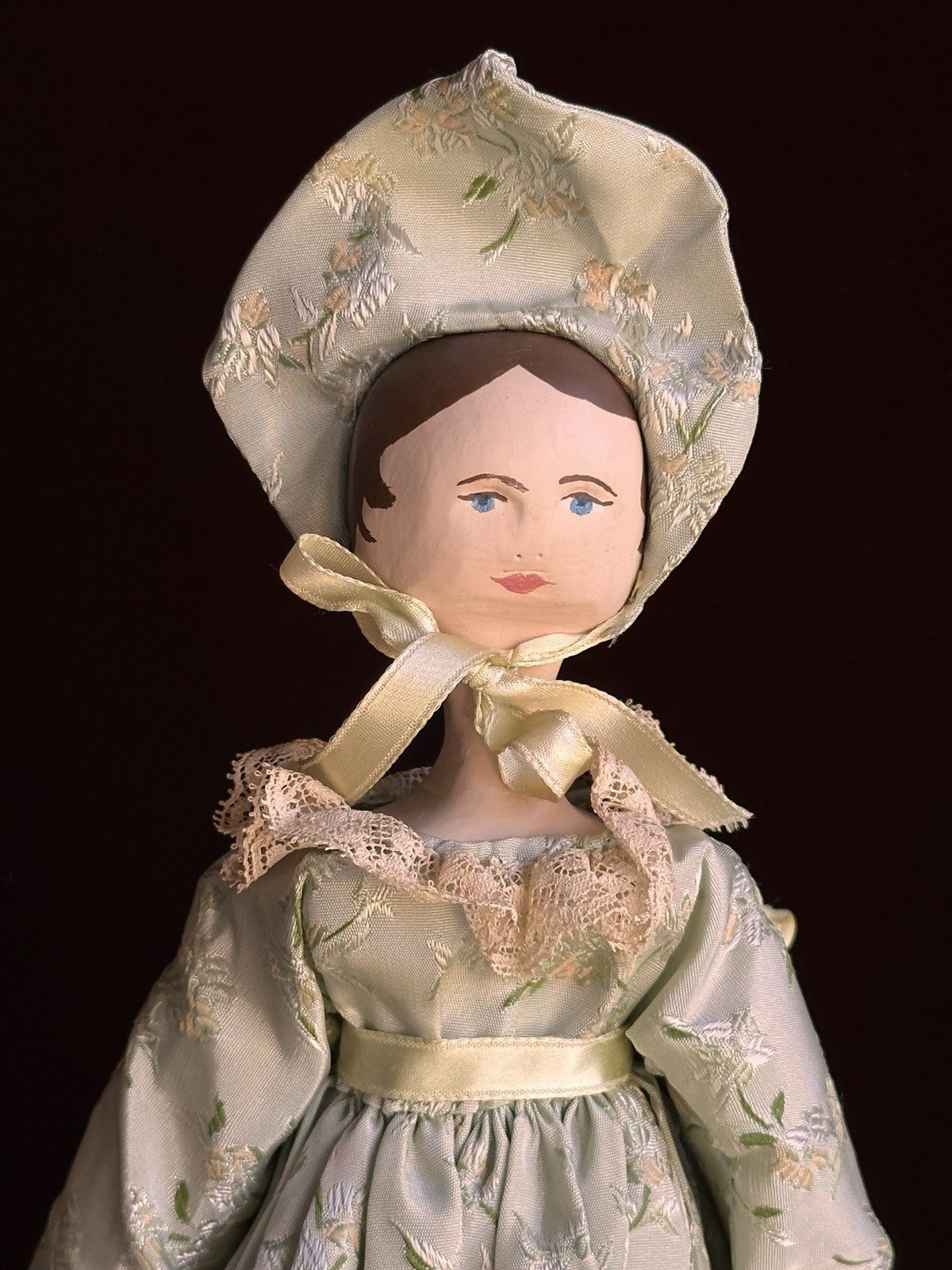 Hand-Carved 16.5” Peg-Jointed Grodnertal Style Wooden Reproduction Doll