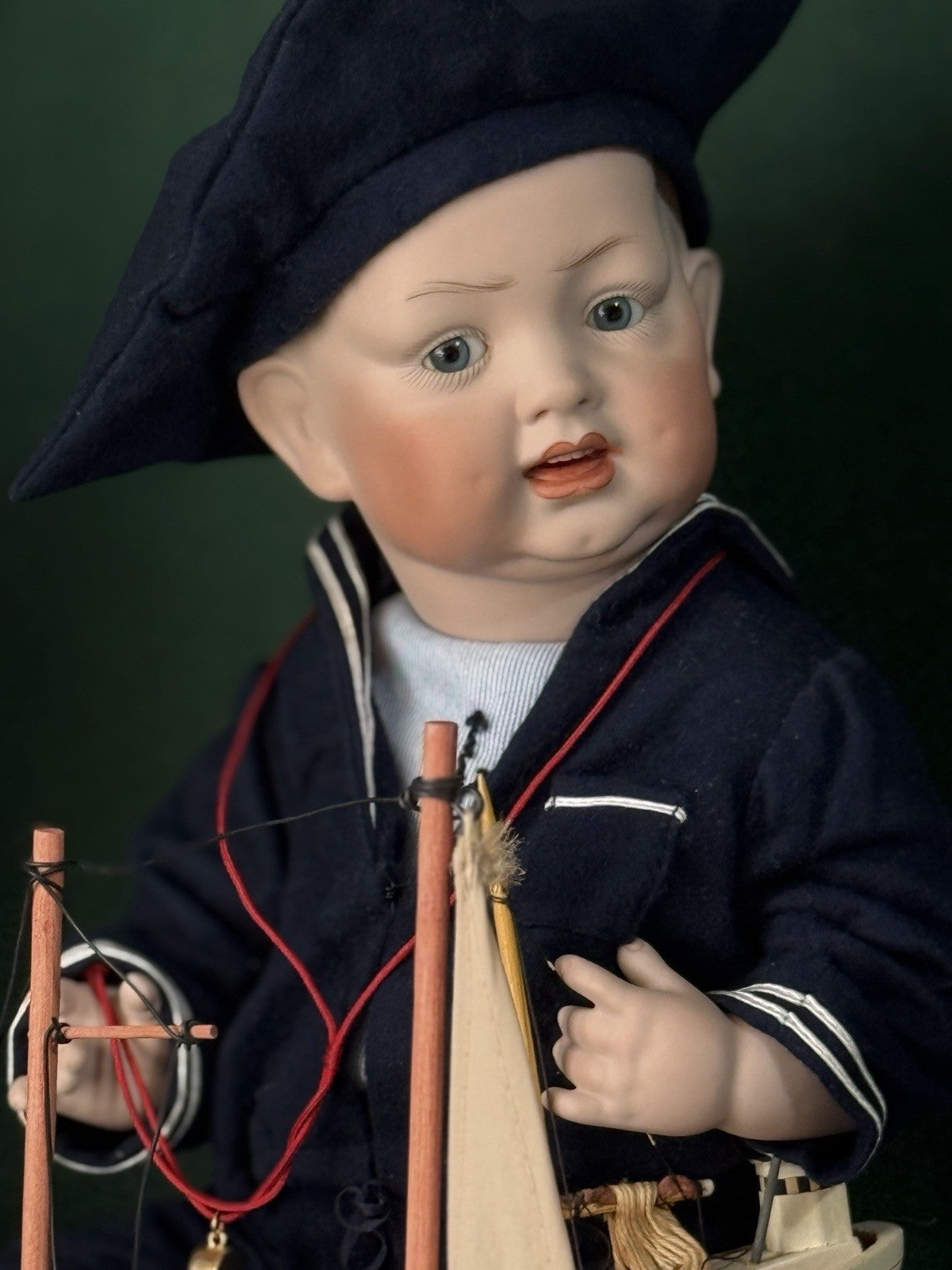 Porcelain Reproduction of Antique German Kestner Baby Boy 19” Doll