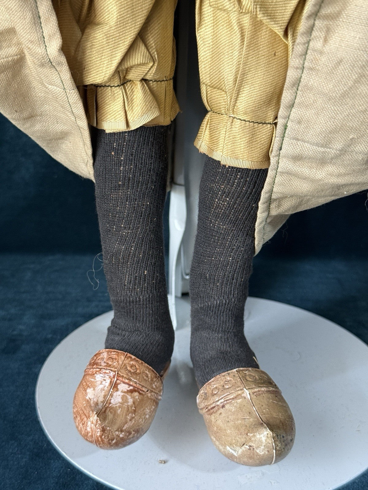 Antique 1940’s Large 23” French Ravca Cloth Doll With Tag