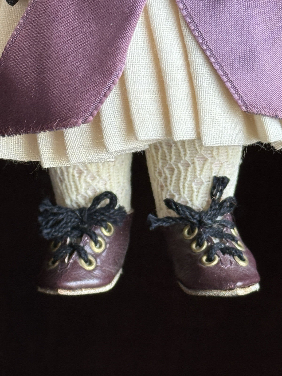 Miniature 8” Porcelain Reproduction of Antique French SFBJ 253 Pouty Girl Doll