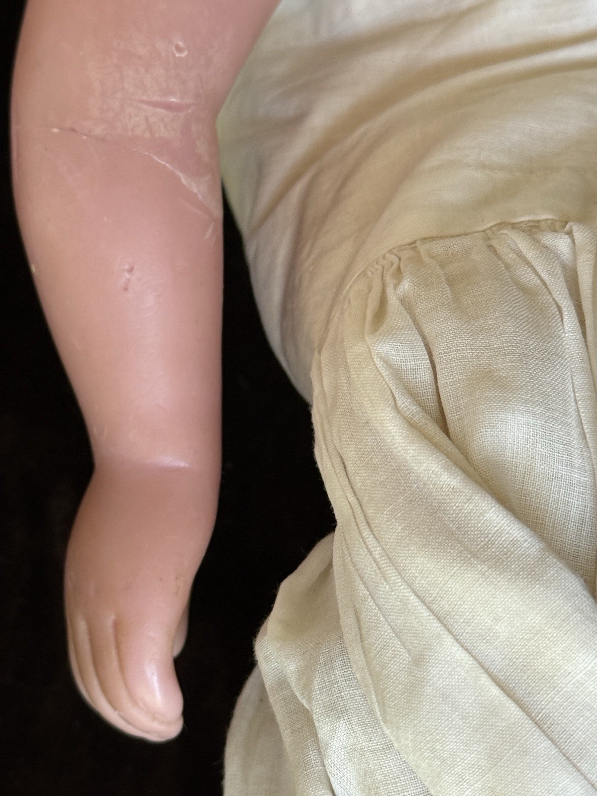Antique English 21" Pierotti Poured Wax Doll