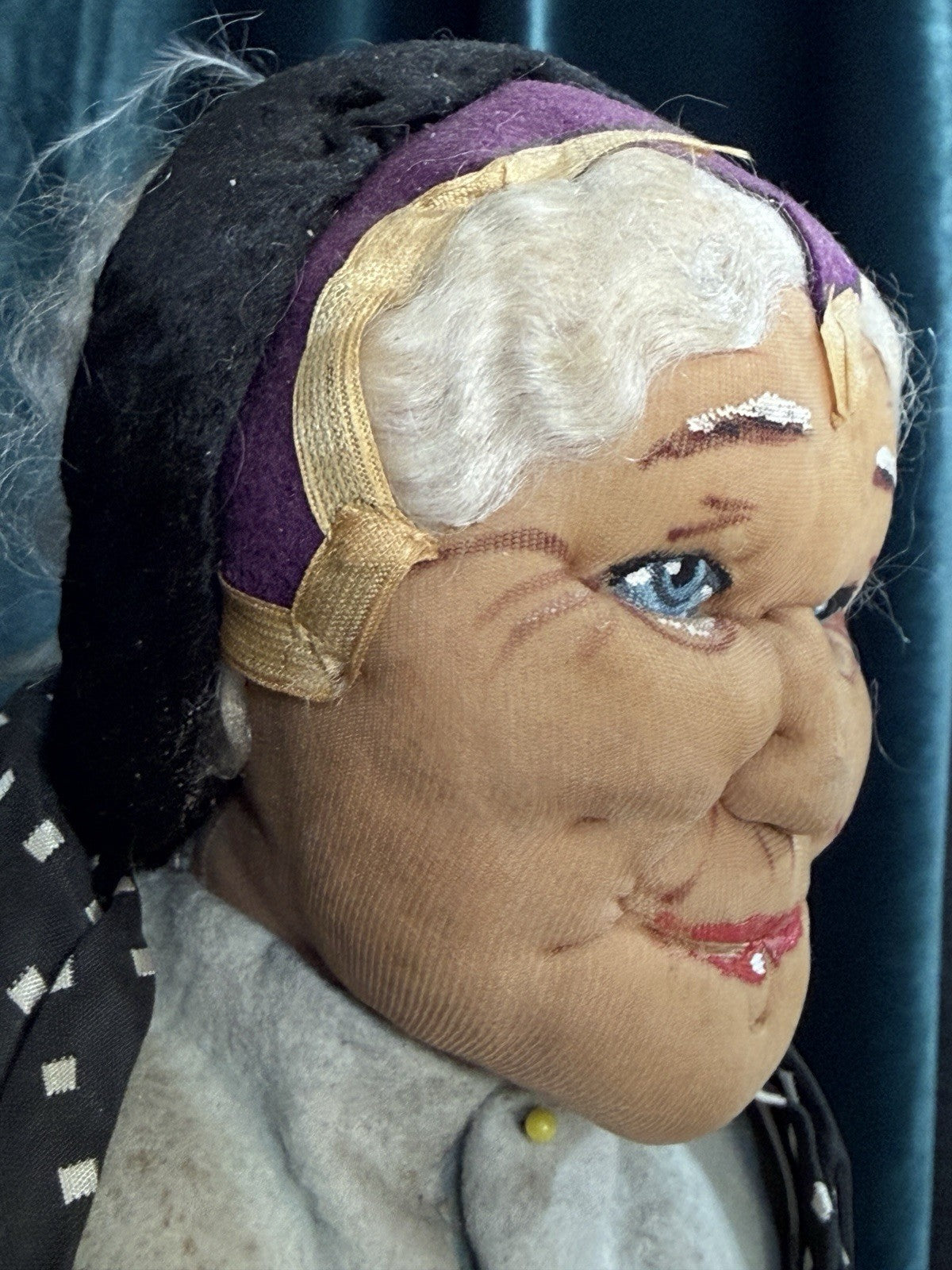 Antique 1940’s Large 23” French Ravca Cloth Doll With Tag