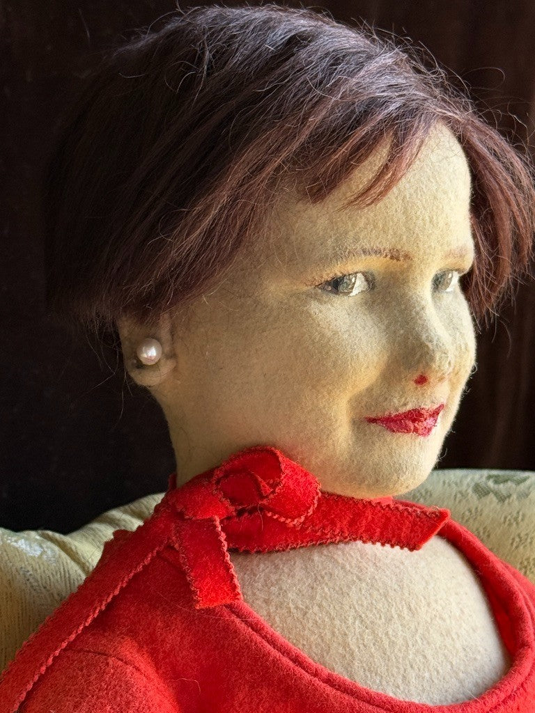 Vintage Italian 30" Lenci Mimy Marlene Dietrich 533 Series Felt Character Doll
