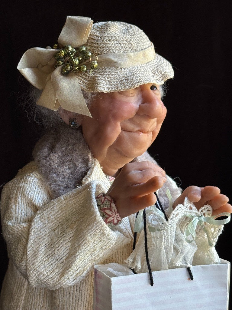 NIADA Artist Annie Wahl Rosie Moser's Victoria Secret Original Doll Mixed Media