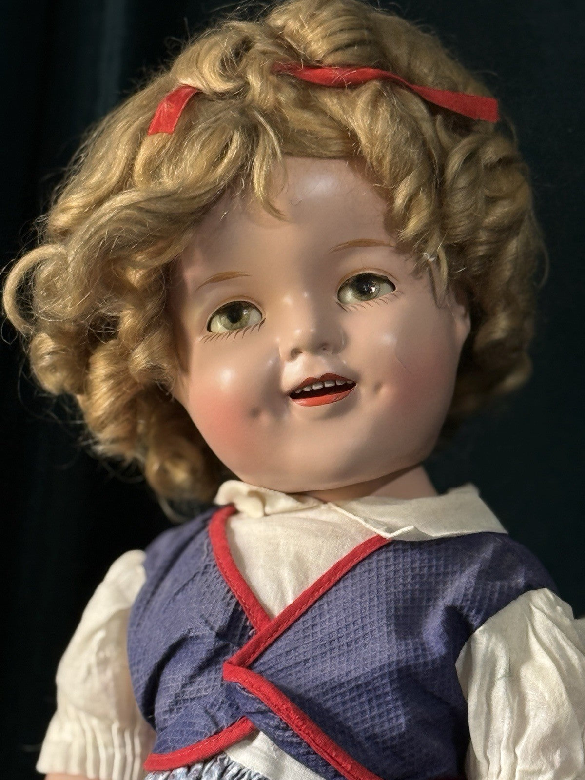 Antique 1930’s Composition 21” Shirley Temple Doll by Ideal Company