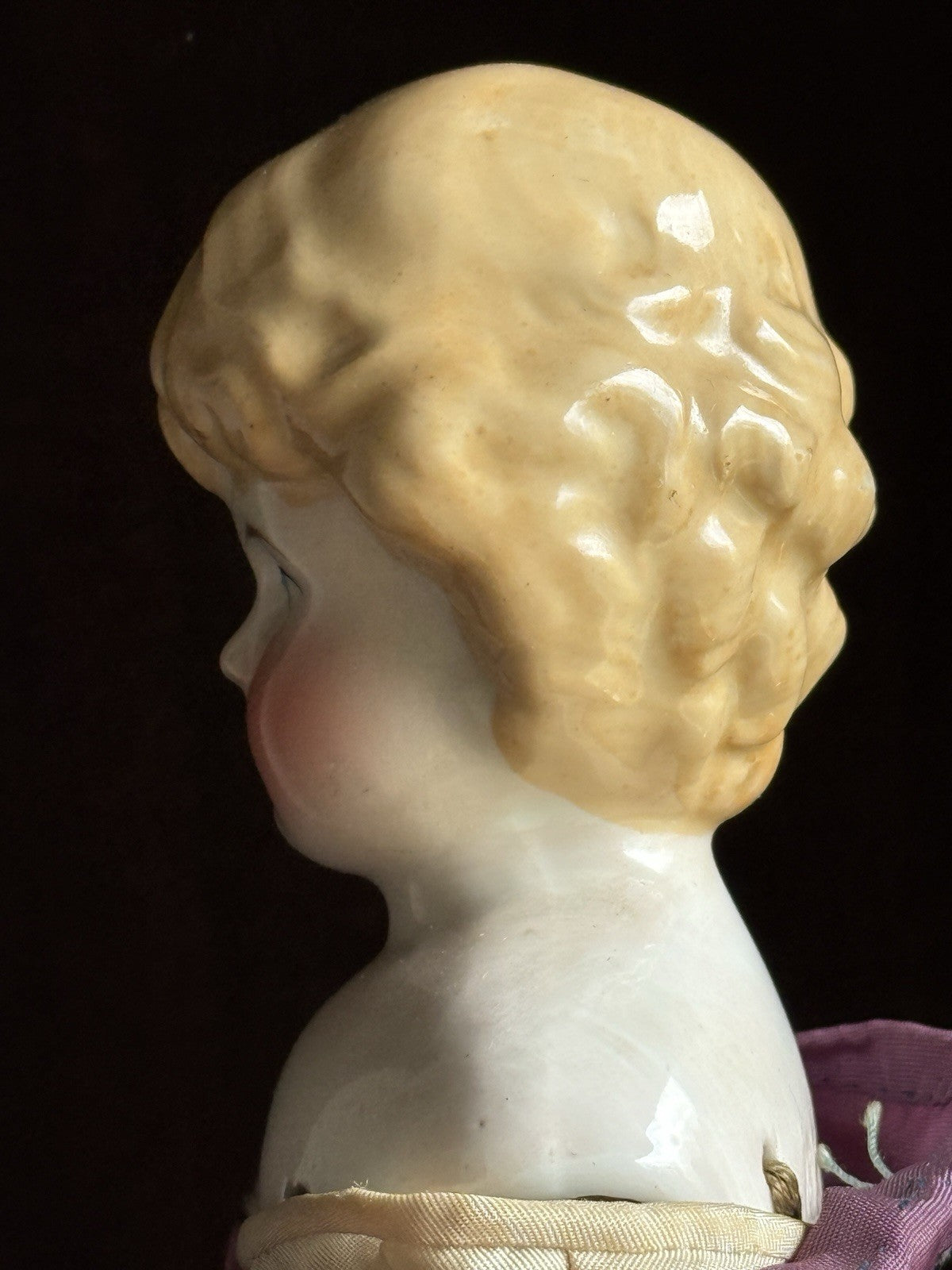 Antique German 15.5” Kling 188 China Shoulder Head Doll