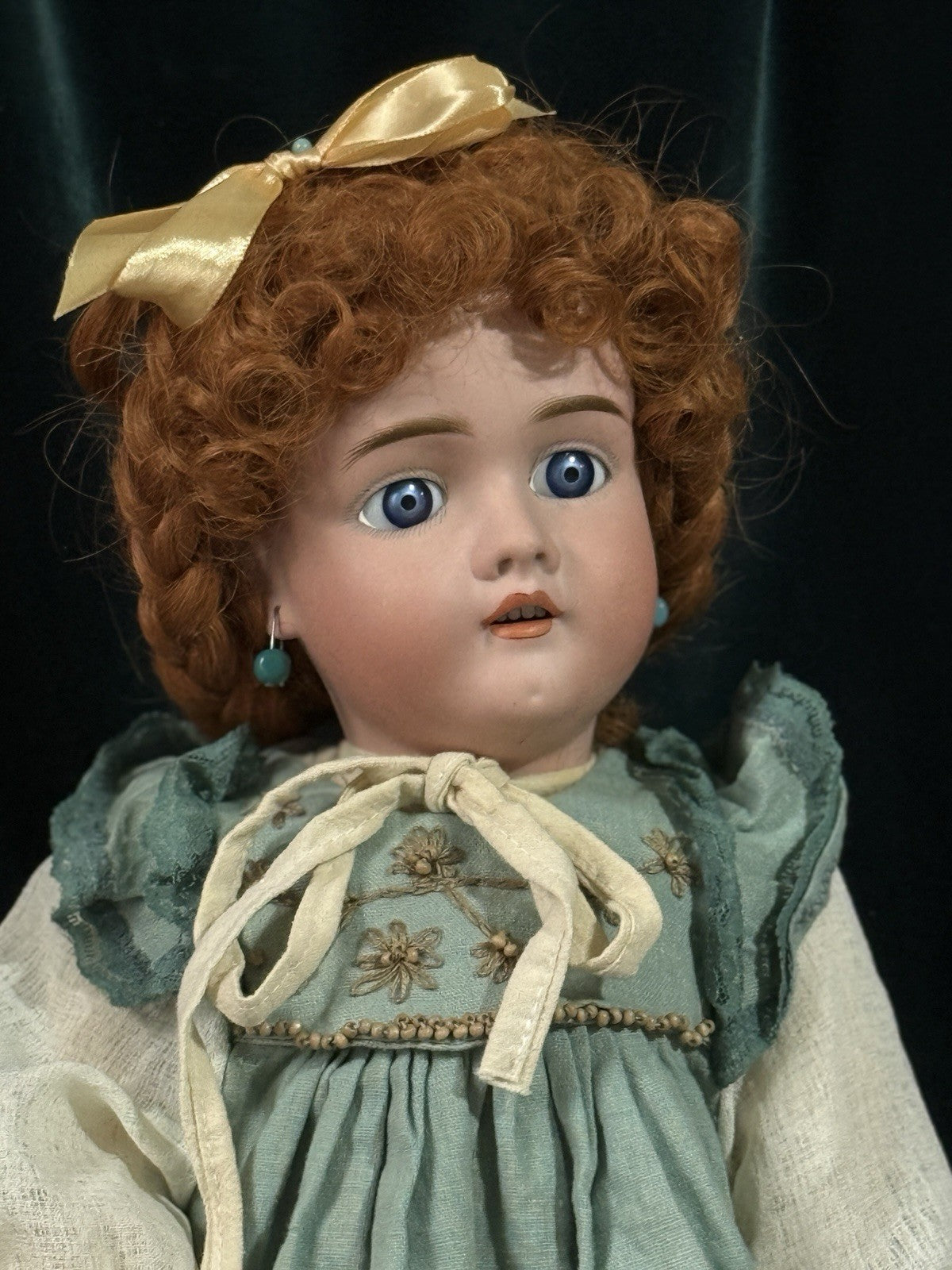 Antique German Walkure 24” Doll Bisque Head Composition Body