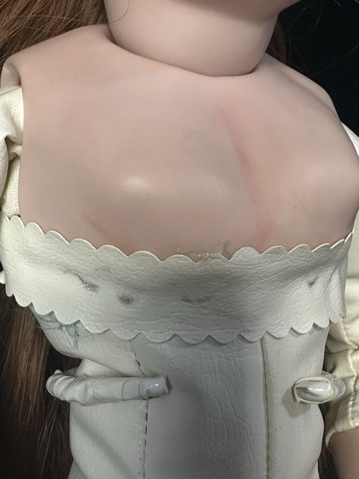 Artist Reproduction of Antique French Bru Jne 16” Doll Porcelain Head