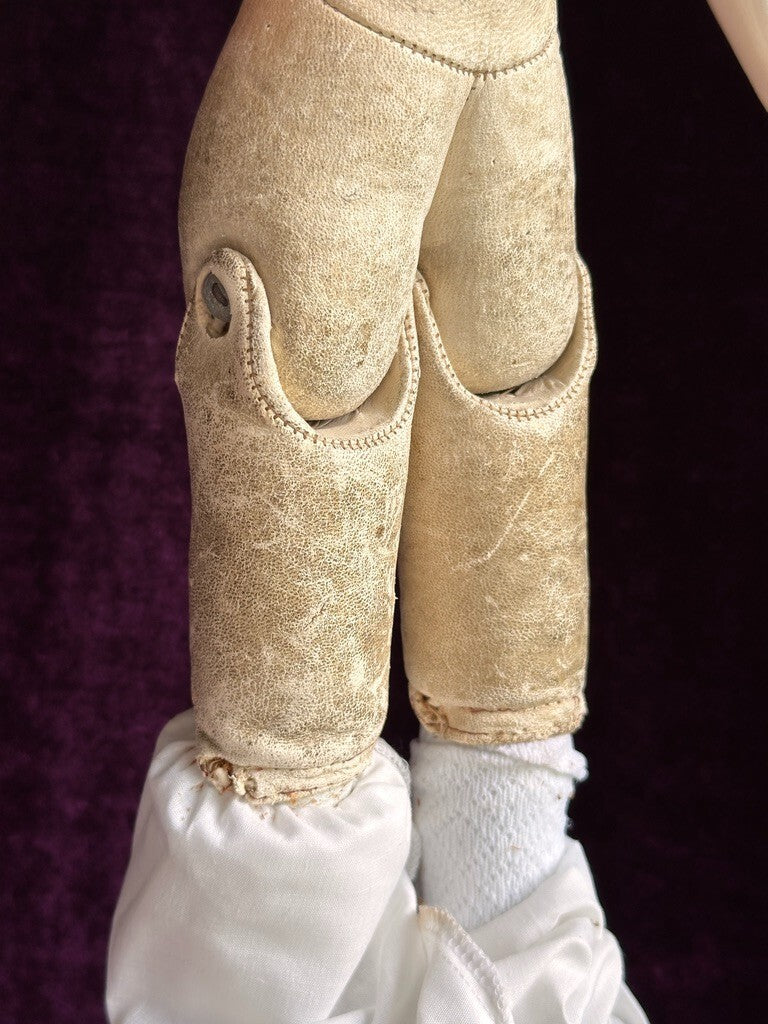 Rare Antique German 20.5” Alice Hairdo Headband and Snood China Head Doll