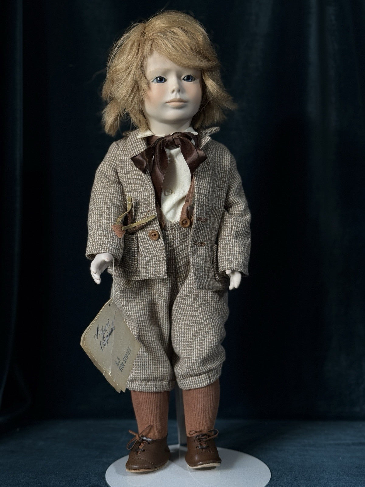 Porcelain 18” Doll “Tom Sawyer” Dolls By Jerri With Tag