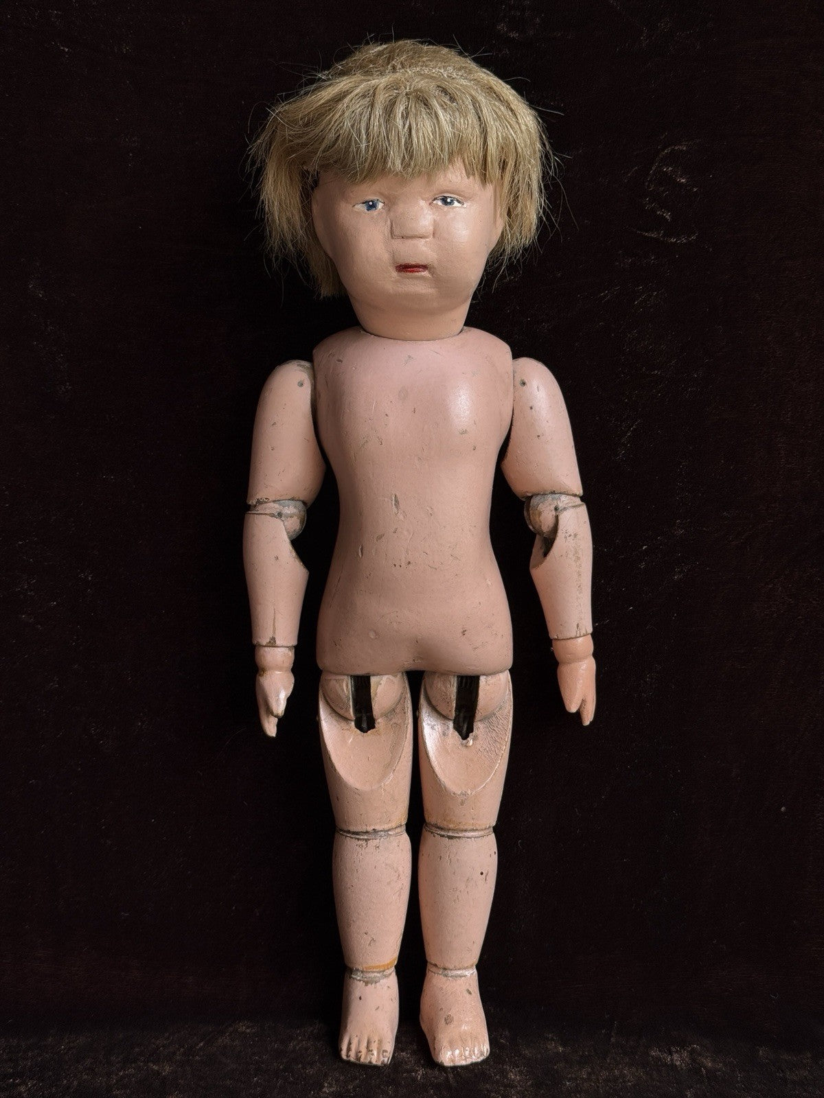 Antique American 15” Schoenhut Wooden Boy Doll