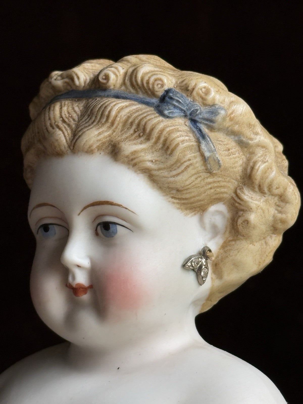 Antique German ABG (?) 11.5” Bisque Head Parian Fashion Doll