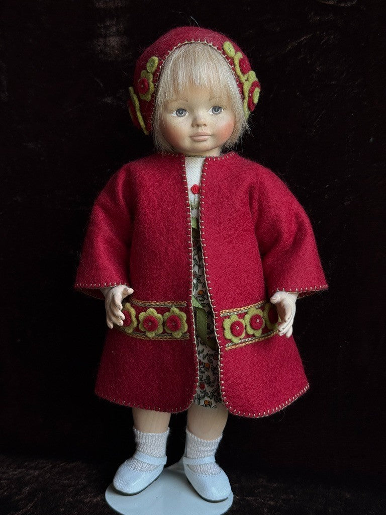 Collectible Erika Catellani 10.5” Carved Wooden Baby Doll Veronica LE 25