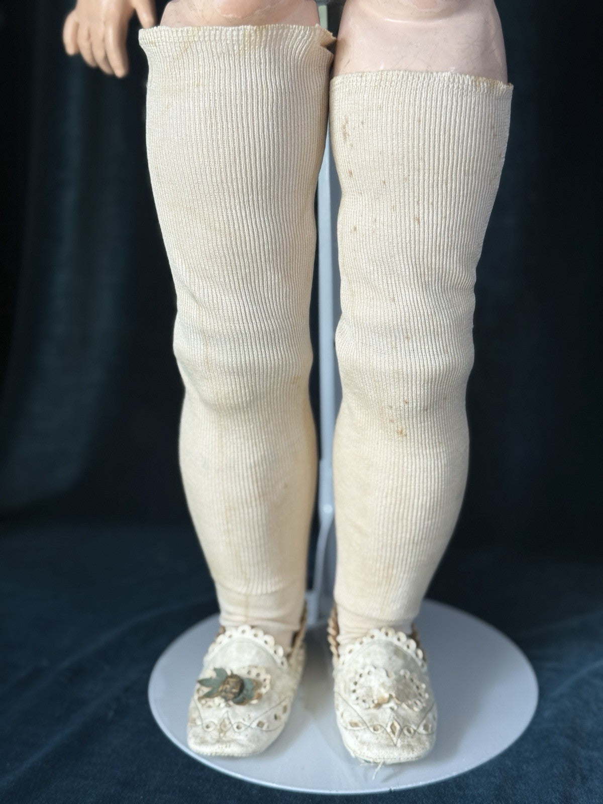 Antique German 30” Walkure Doll Bisque Head Composition Body
