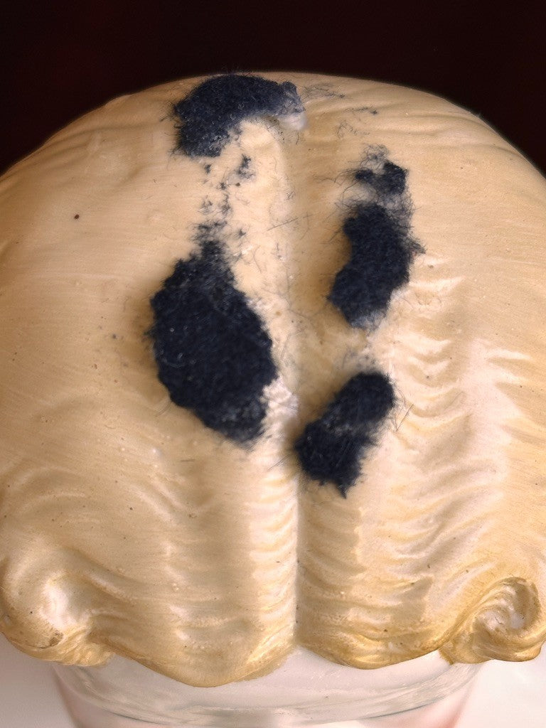 Large Antique German 26” Flat Top Highbrow China Shoulder Head Blonde Doll