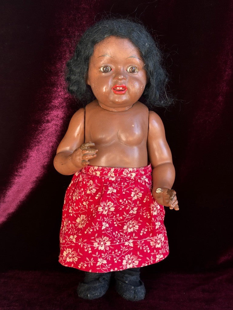 Rare Antique German (?) Koenig Wernicke (?) Dark Complexion Baby Toddler Doll