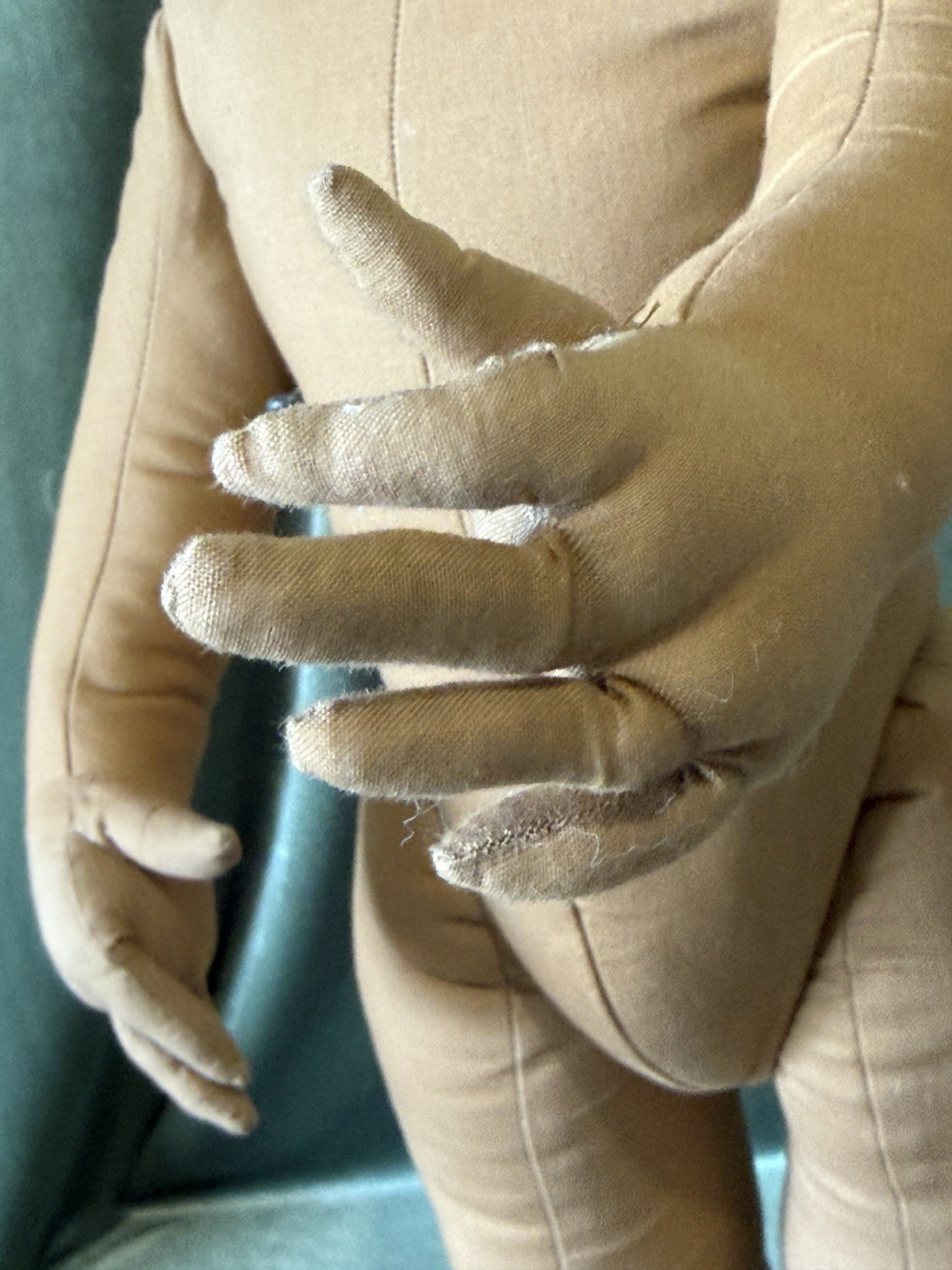 OOAK (?) Handmade Cloth And Papier-mâché Like AA 28” Doll