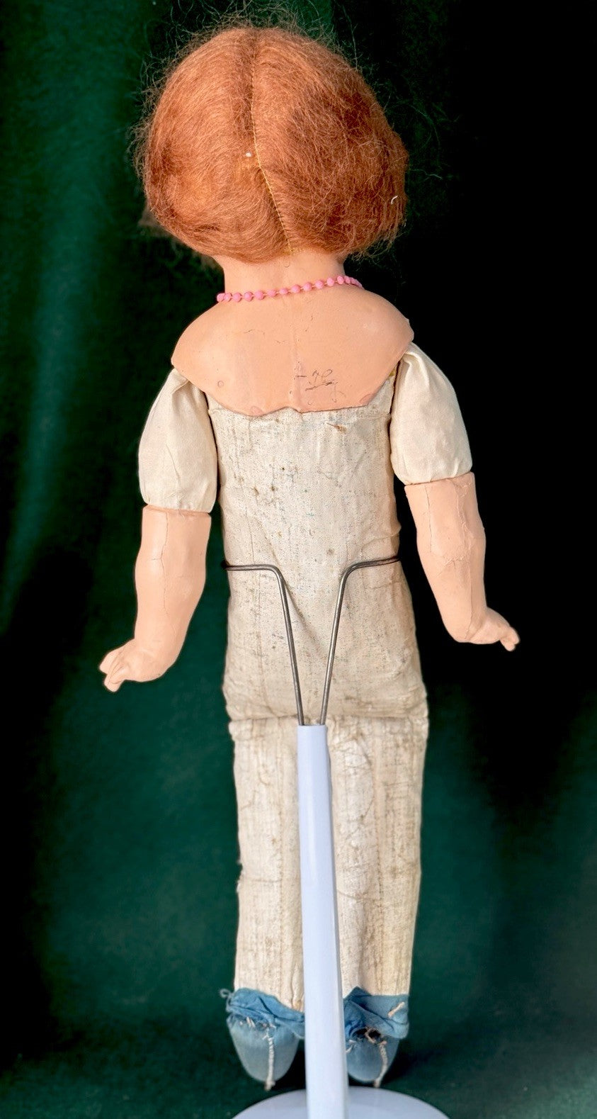 Antique German Paper Mache 24” Doll with Glass Eyes