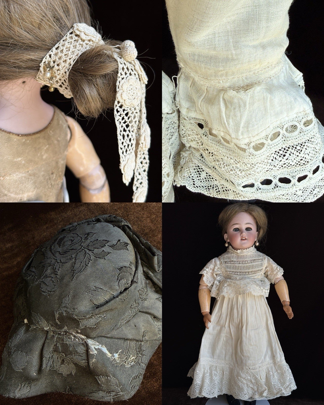 Antique German 22” Simon Halbig 1250 Bisque Shoulder Head Doll
