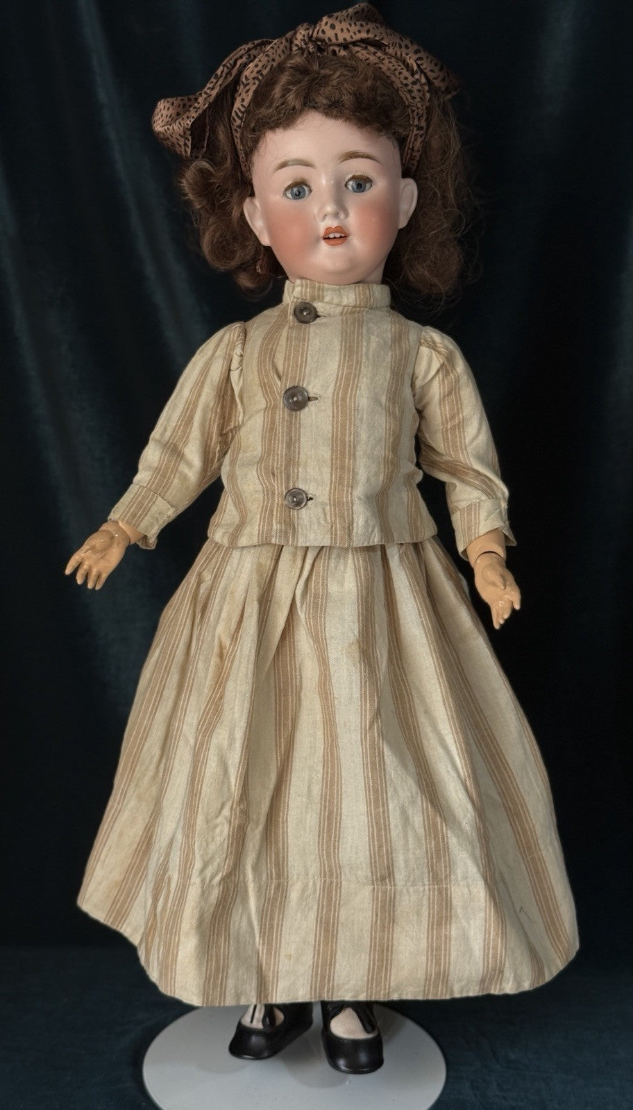 Antique German Kley Hahn Walkure 24” Doll Bisque Head Composition Body