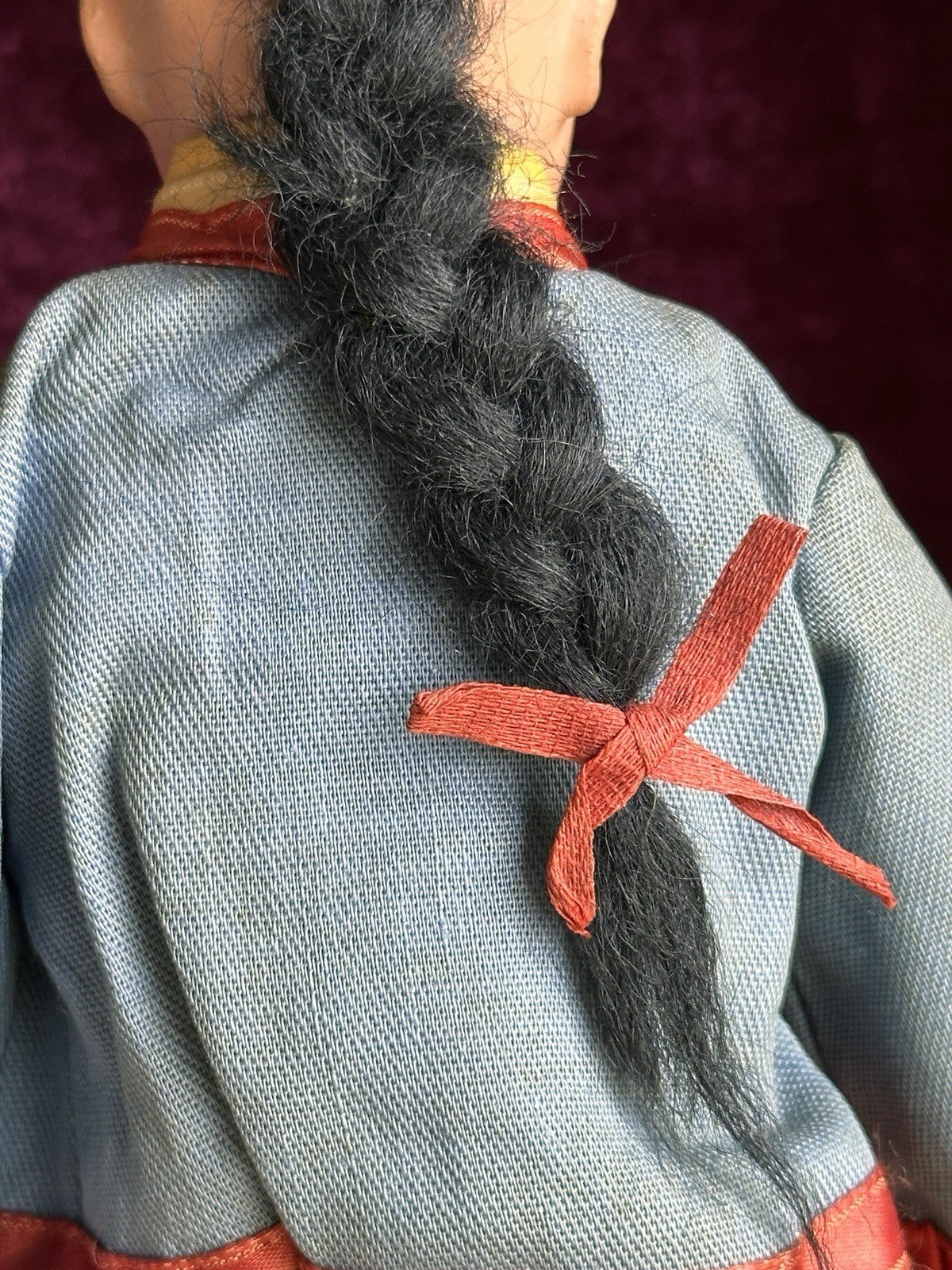 Rare Antique 13” German (?) Papier-Mâché/Composition/Cloth Oriental Asian Doll