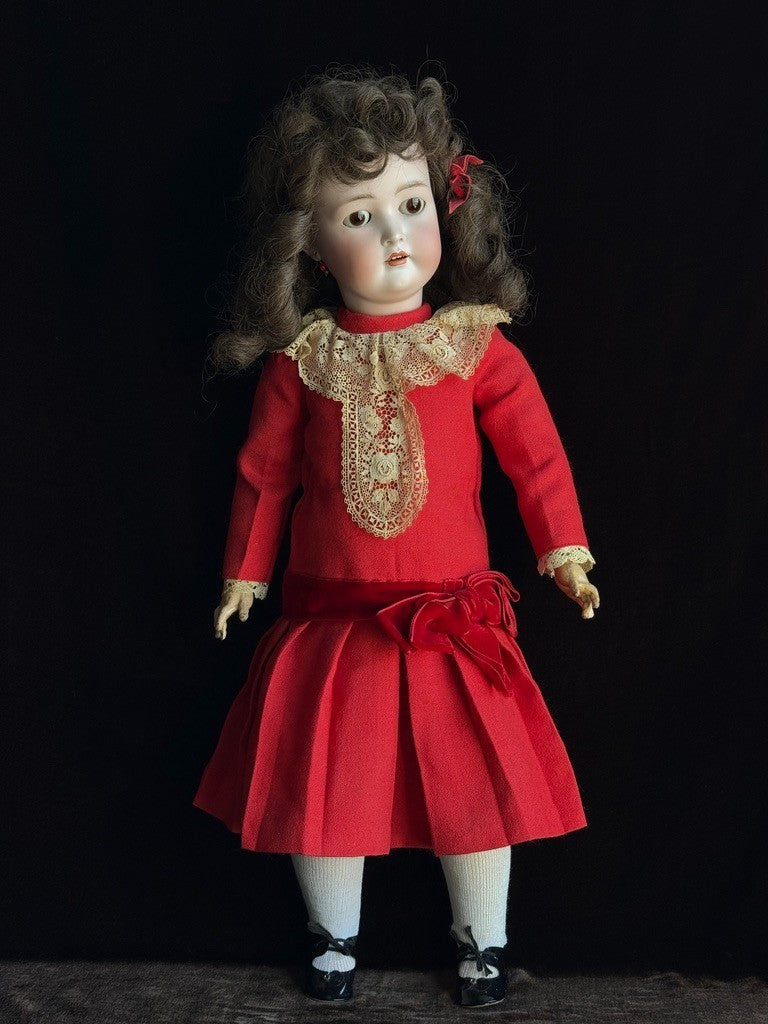 Antique German 25.5” Alt Beck Gottschalck 136 Bisque Head Doll