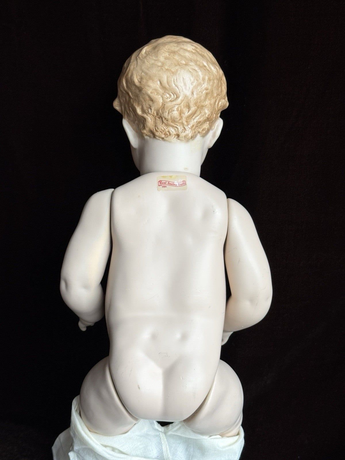 Porcelain Comp 18” Repro of Antique Gebruder Heubach 8644 Grumpy Character Doll