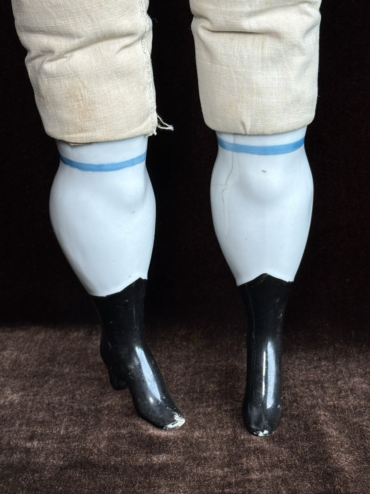 Antique German 21” Highbrow Blonde China Doll
