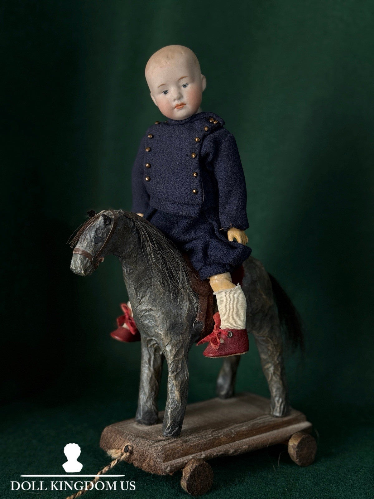 Antique German 8.5” Gebruder Heubach Bisque Head Character Boy Doll