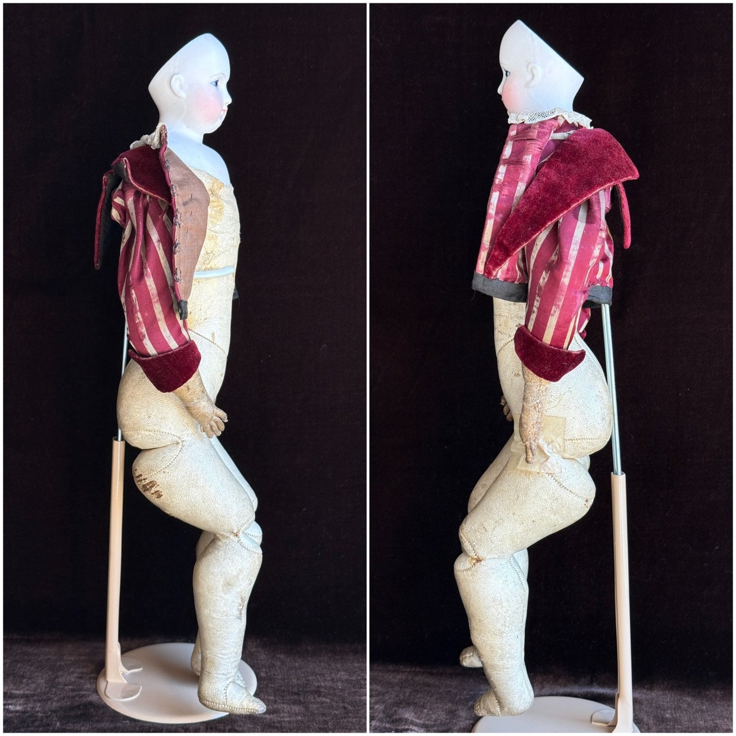 Antique French 18" Barrois Bisque Shoulder Head Fashion Doll