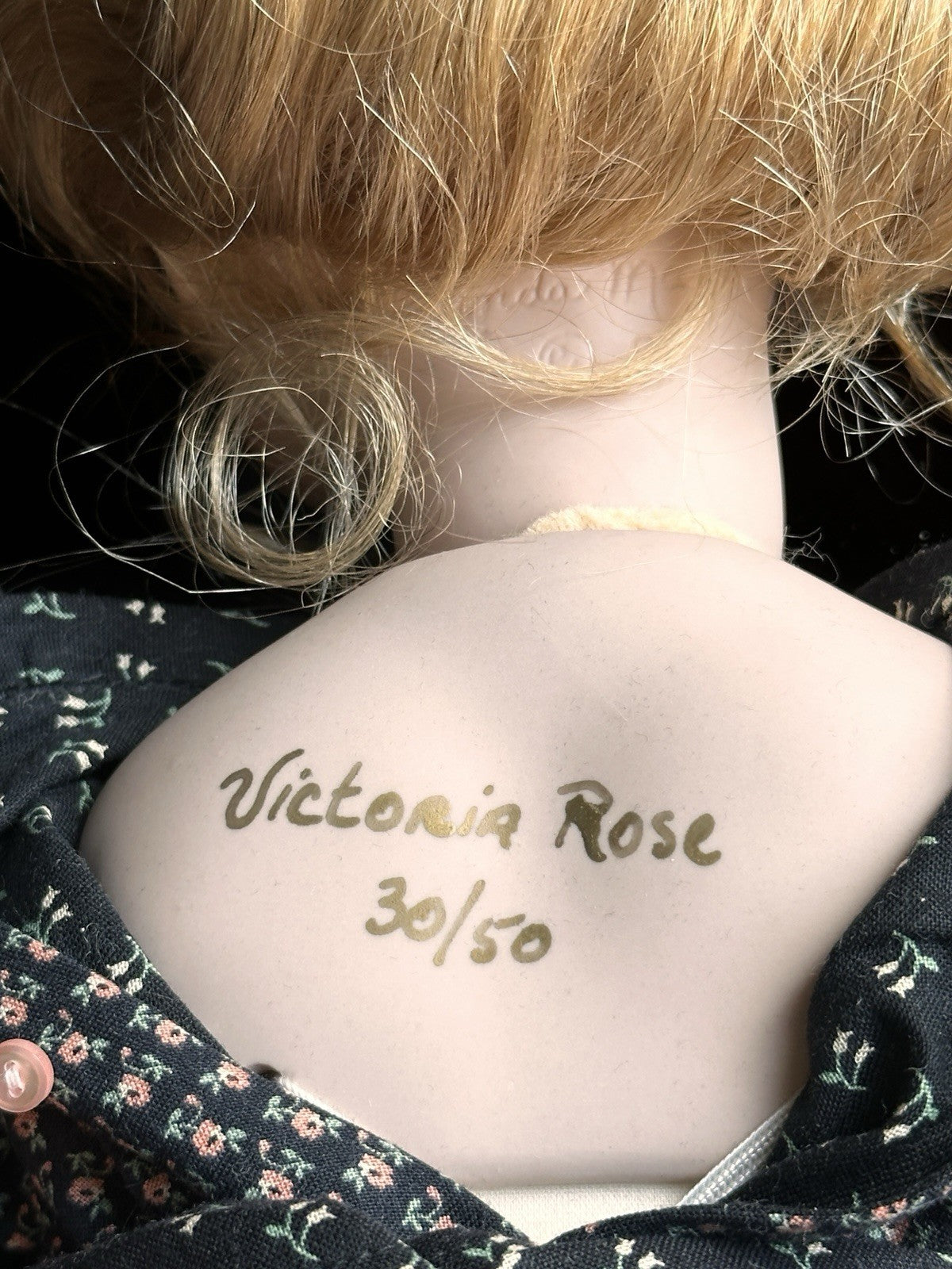 Collectible Porcelain 23” Linda Mason Originals Victoria Rose Doll LE 50