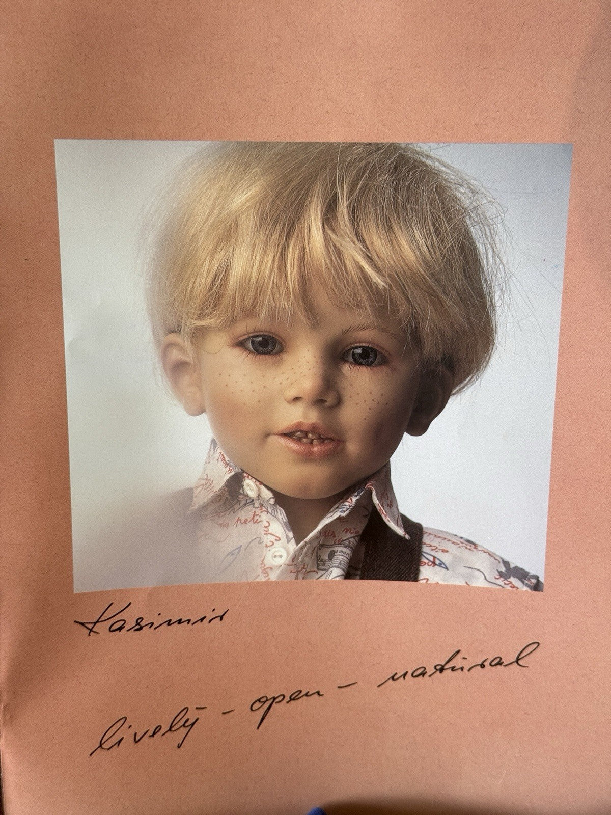 Vinyl 1988 World Child Collection Annette Himstedt 31” Doll “Kasimir” Box/Tag