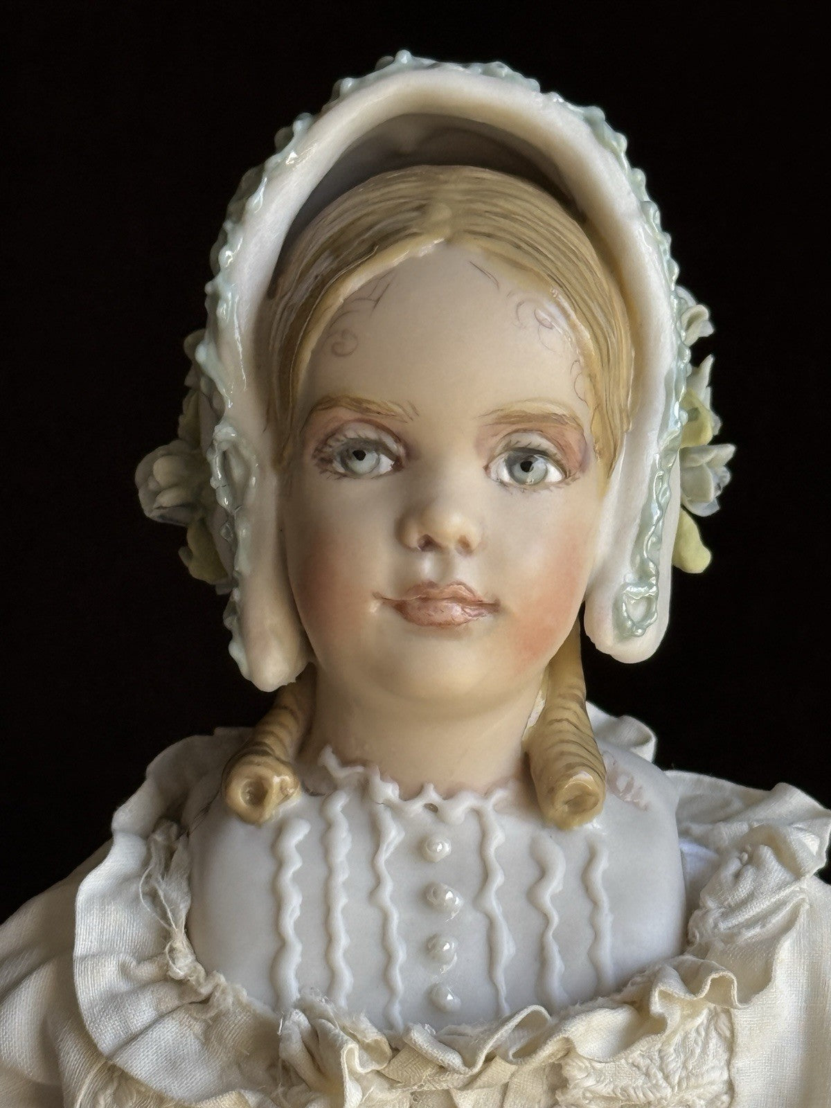 OOAK Collectible 10.75" Kathy Redmond Porcelain Cloth Girl Doll