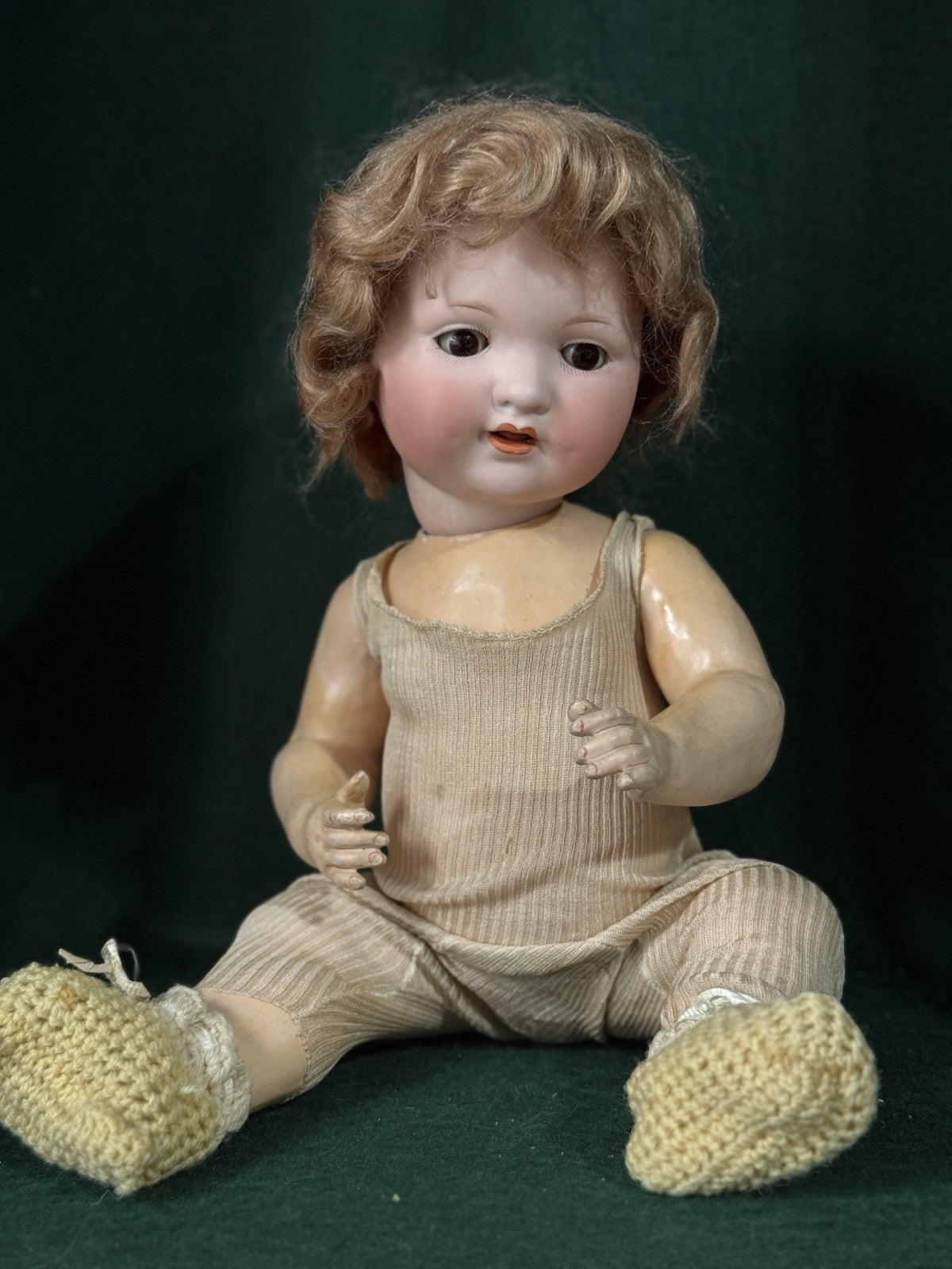 Antique German Armand Marseille Mold 985 Baby 17” Doll Bisque Head