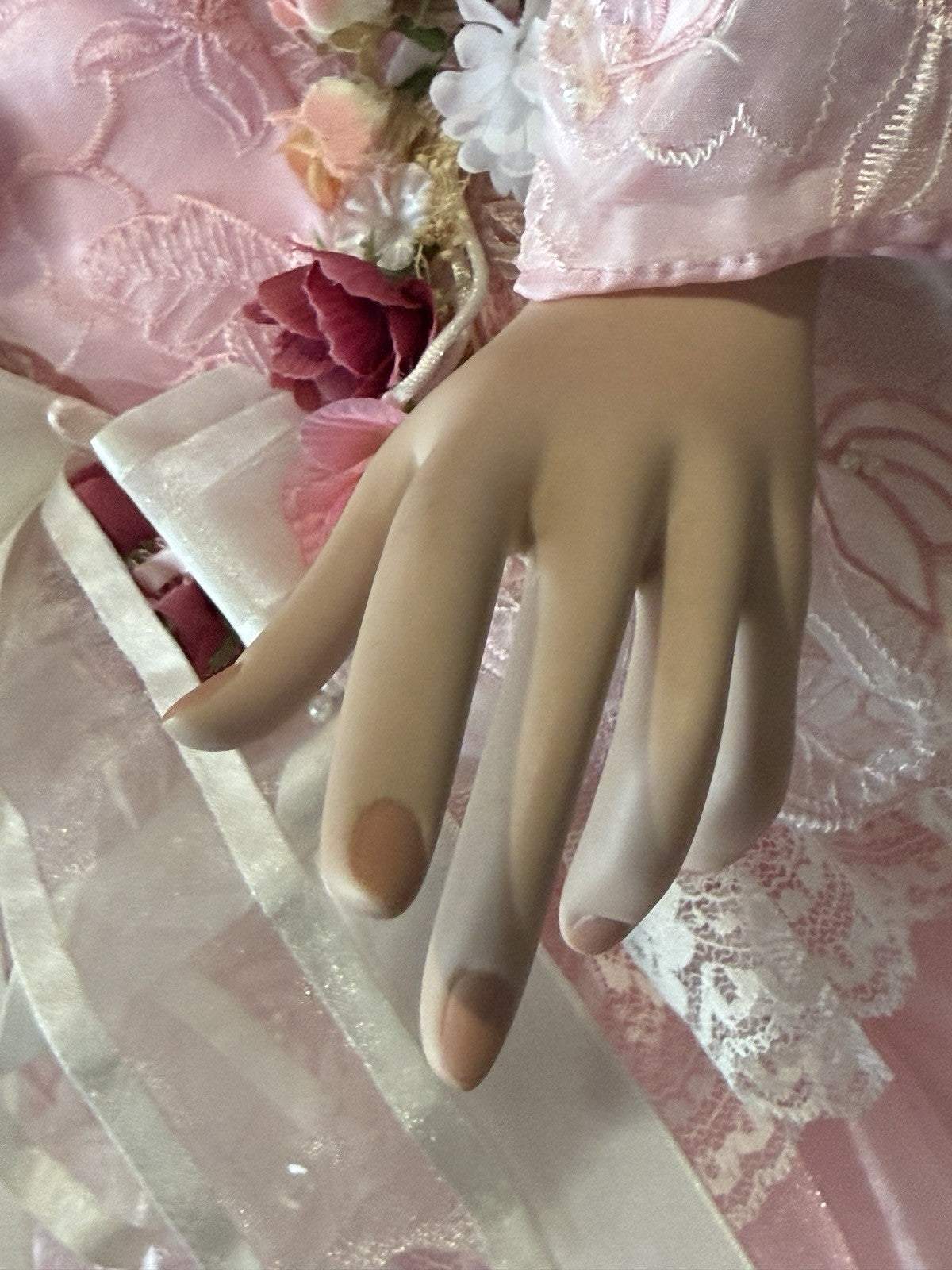 Collectible Large 42” Porcelain Doll “Echo ” by Rustie LE 2000 COA/Stand