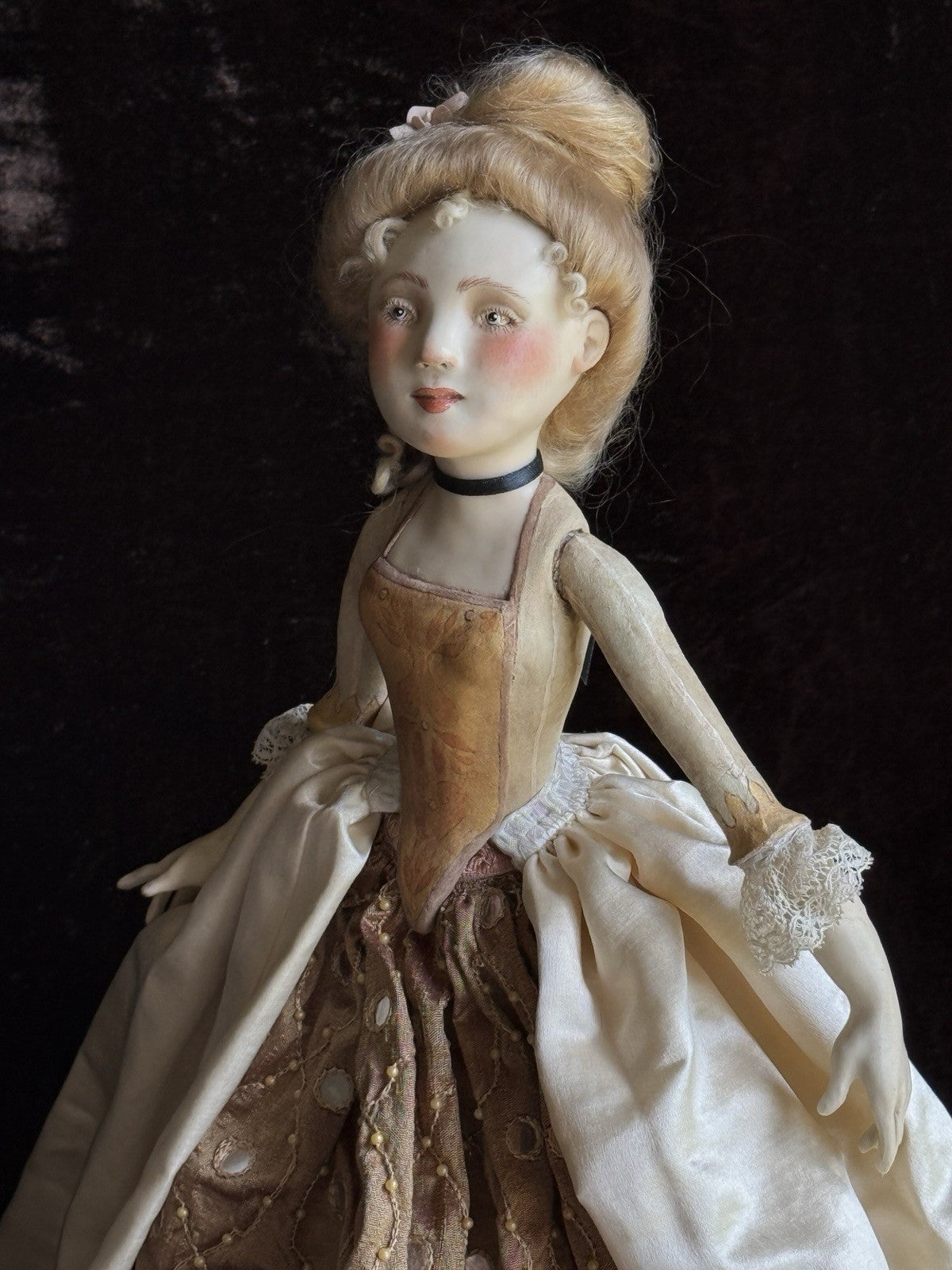 OOAK Collectible 14.5” Judith & Lucia Friedericy Wax Over Porcelain Doll
