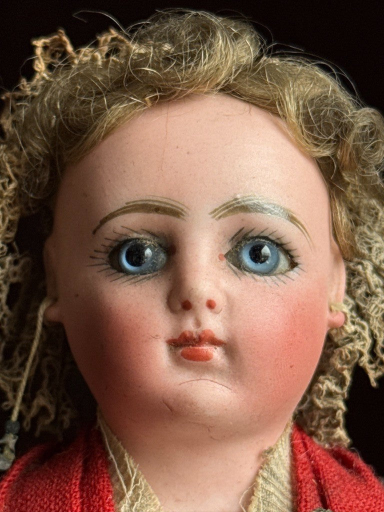 Rare Antique French 9.5" Fashion Fisherwoman Bisque Head Doll