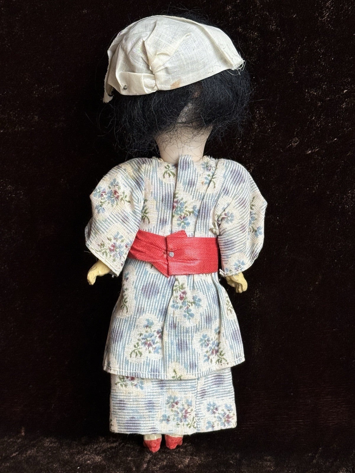Antique German 8.5” Schoenau & Hoffmeister 4900 Oriental Asian Bisque Head Doll