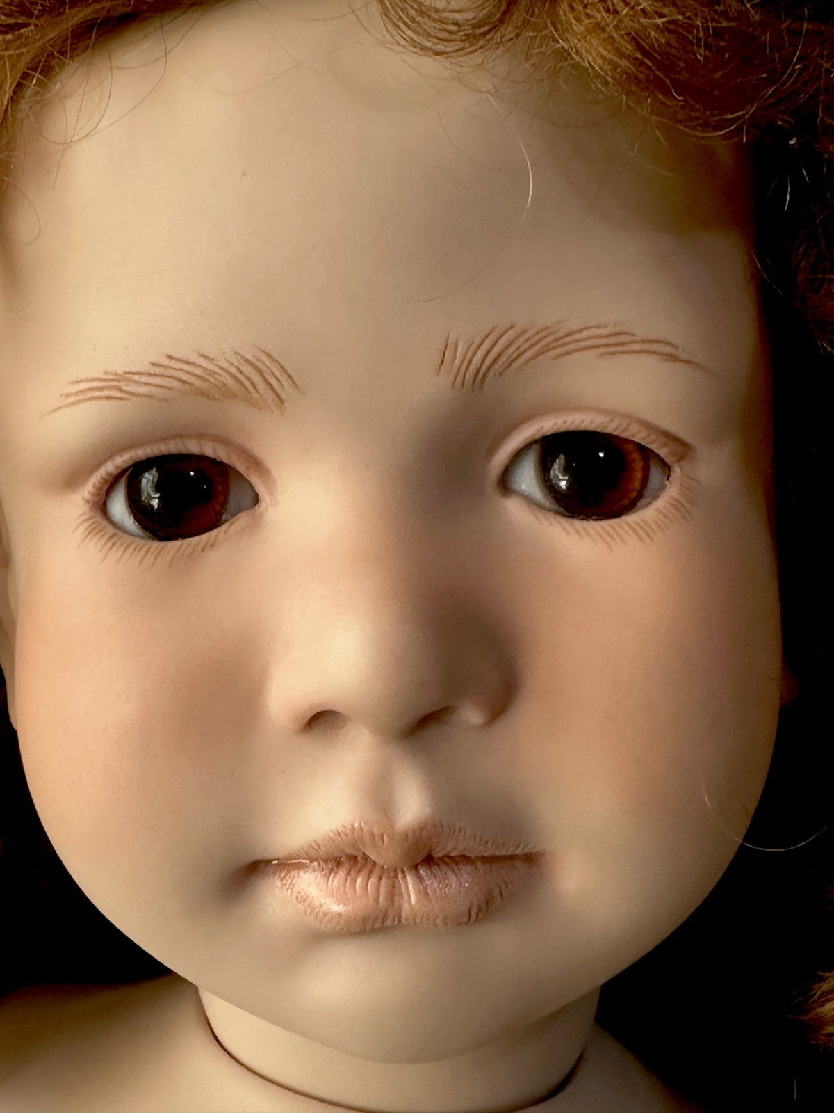 Collectible Artist 22” Porcelain Doll “Moni” by Ruth Treffeisen LE 51/100 COA