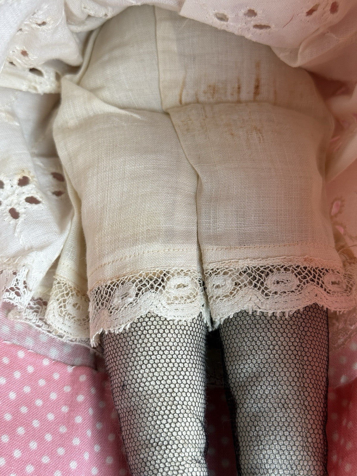 Vintage American 13” Handmade Folk Cloth Rag Doll